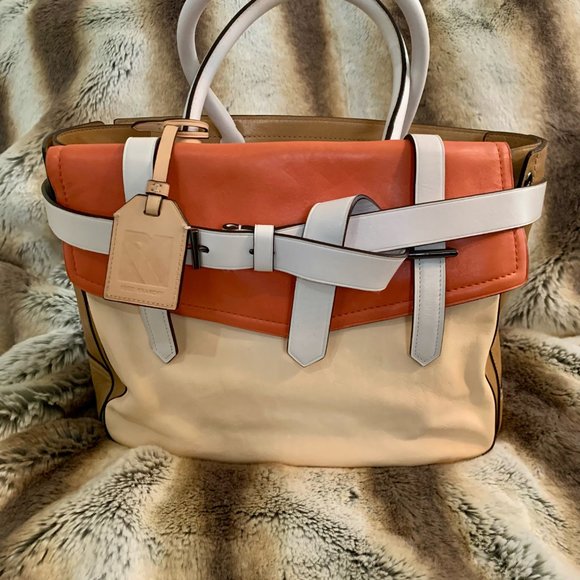 Reed Krakoff Boxer Tote Bag - Includes Matching Orange Zip Wallet - Picture 3 of 8